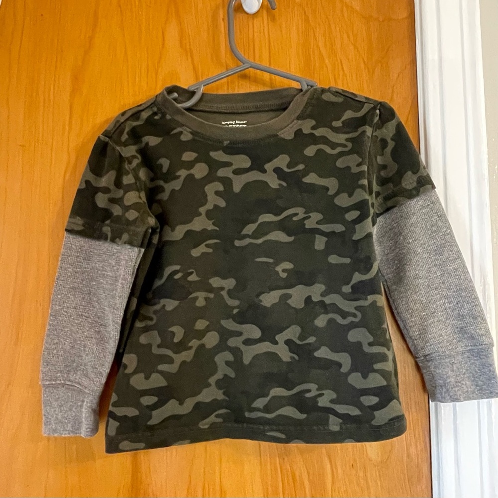 Jumping Beans Green Camo Long Sleeve Tee
